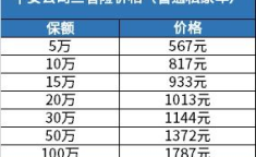 三者险报价一览表,全面解析各类保额及保费差异